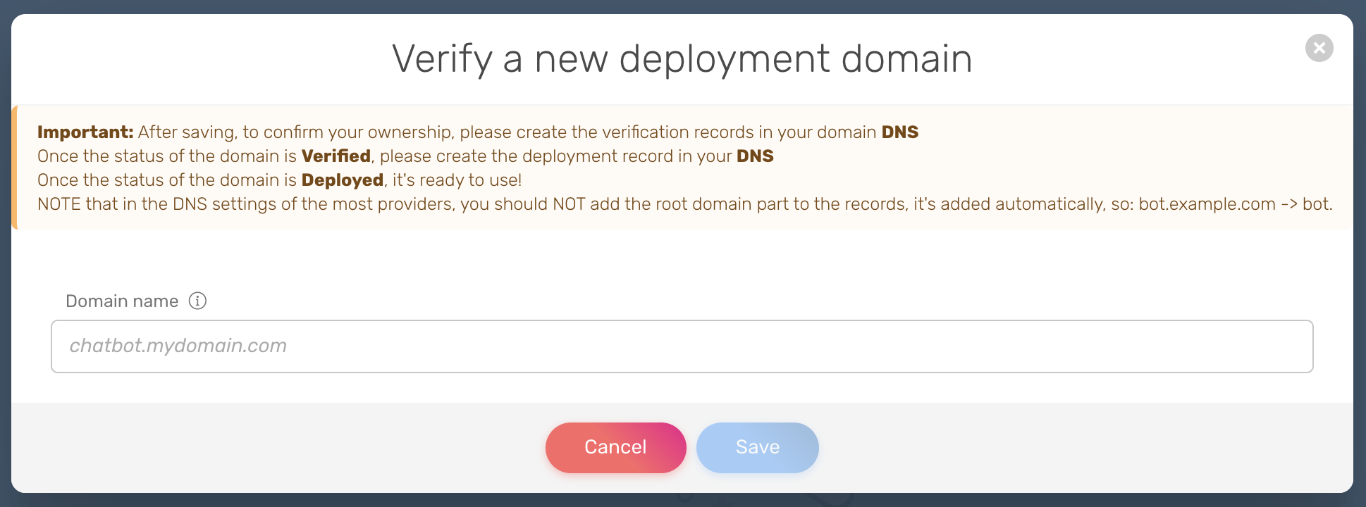 Custom domain for the Bot Embed Code and the Control Room ...